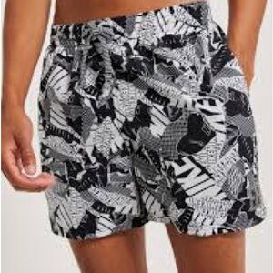Nike Collage Icon Volley Shorts Men's Black and White, Medium